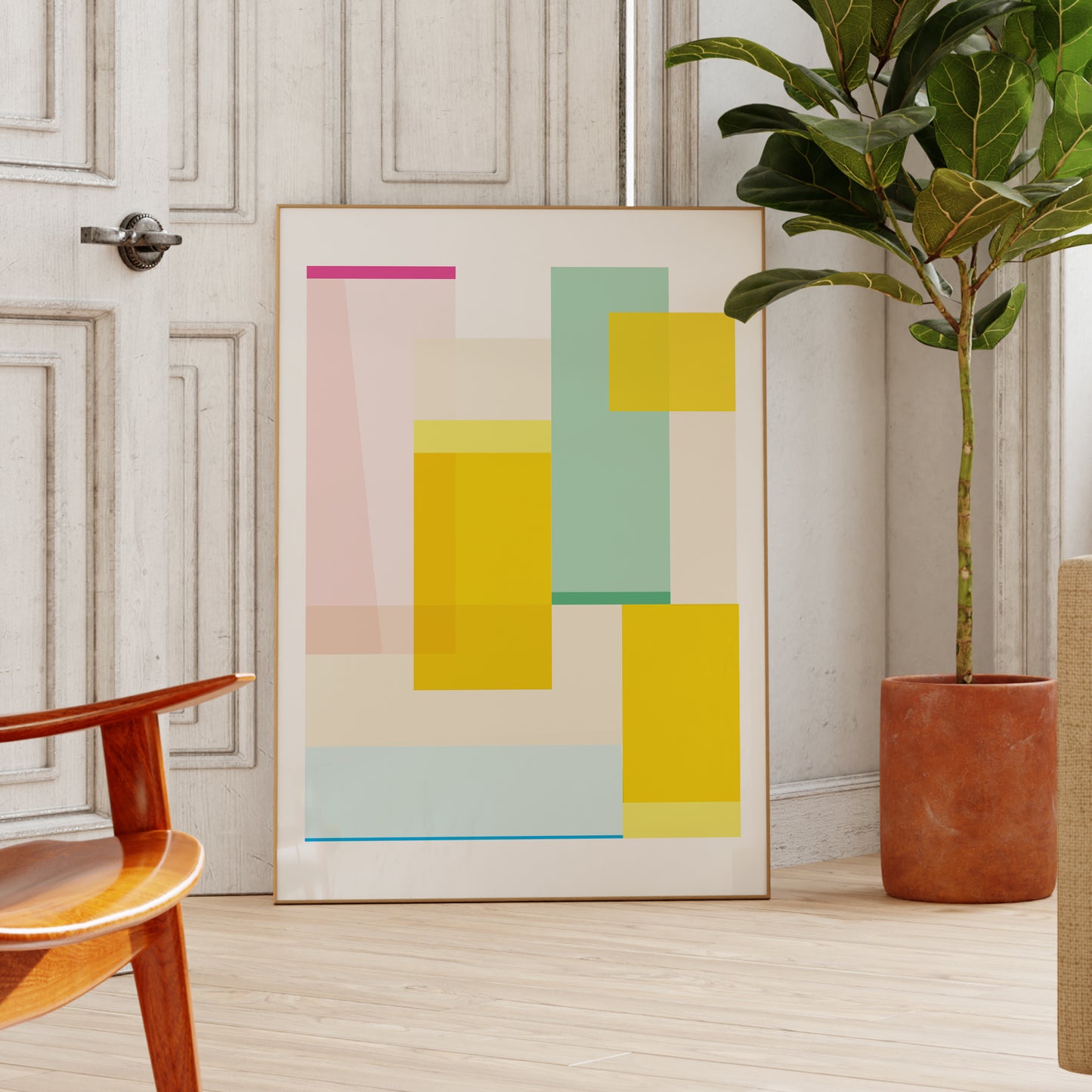 Pastel City Poster Wall Art