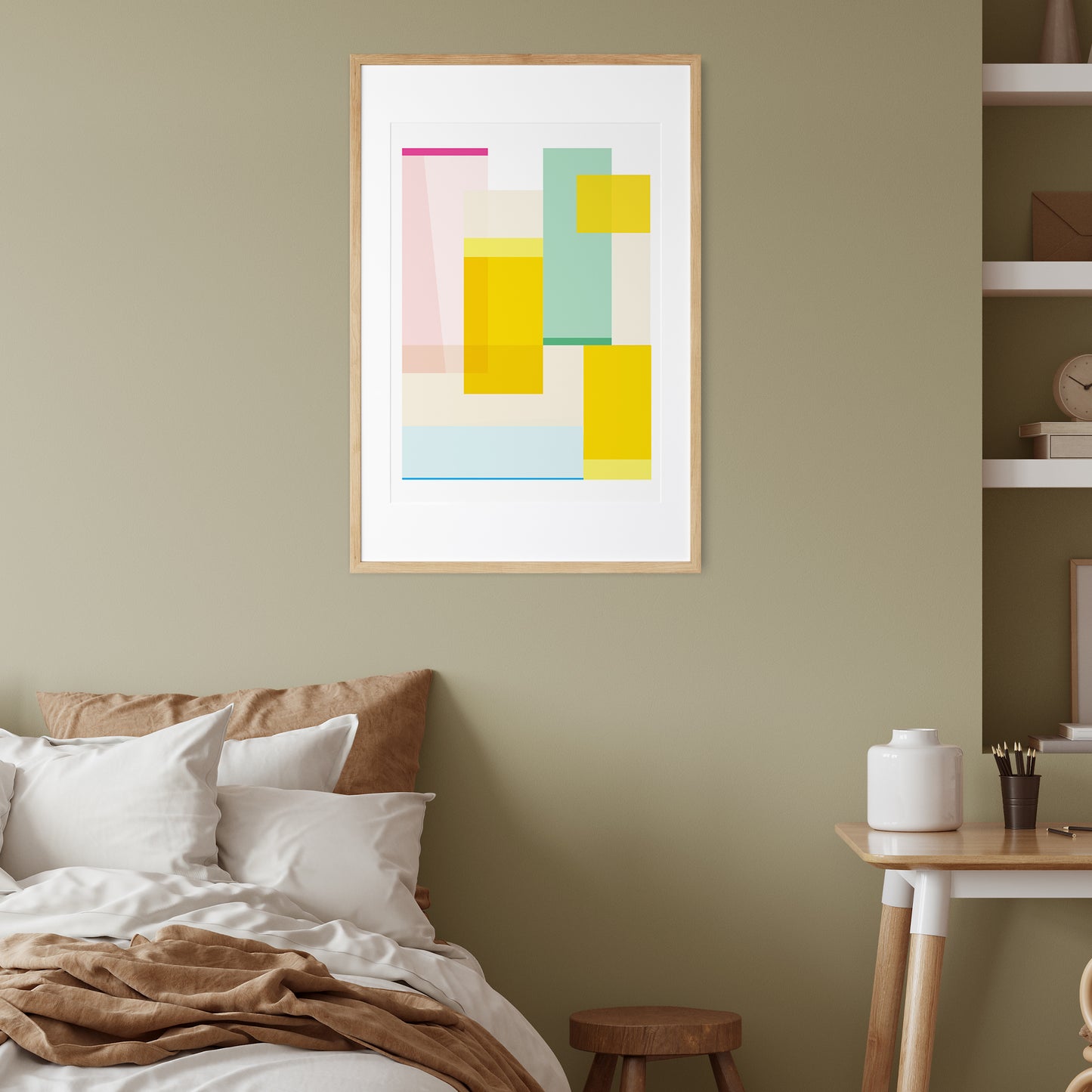 Pastel City Poster Wall Art
